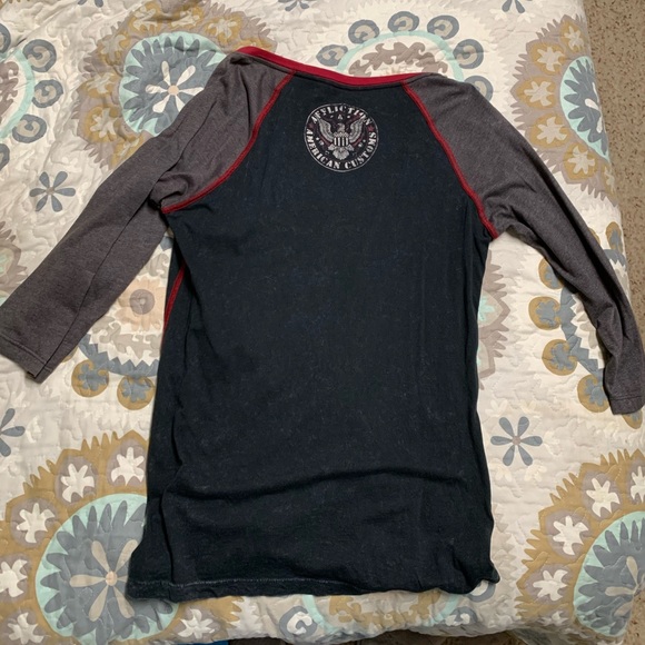 Women’s Affliction 3 quarter sleeve tee - Picture 2 of 3